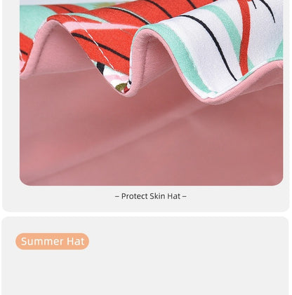 Chapéu Feminino de Verão Dupla Face com Aba Larga Proteção Solar Flor Praia Elegante Ao Ar Livre Protetor Solar Atacado Novo
