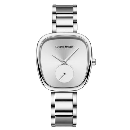 HANNAH MARTIN Brand Original Luxury Women Watch Rose Gold Fashion Stainless Steel Quartz Movement Waterproof Women Dress Watches