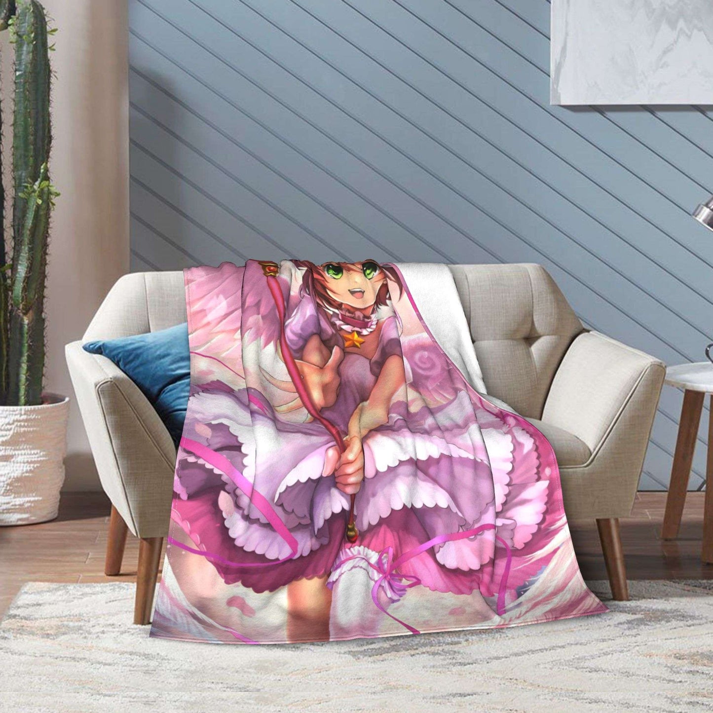 Anime Cardcaptor Sakura Cobertor de flanela, verão, portátil, super macio, mantas para casa, sofá, colcha fina de pelúcia