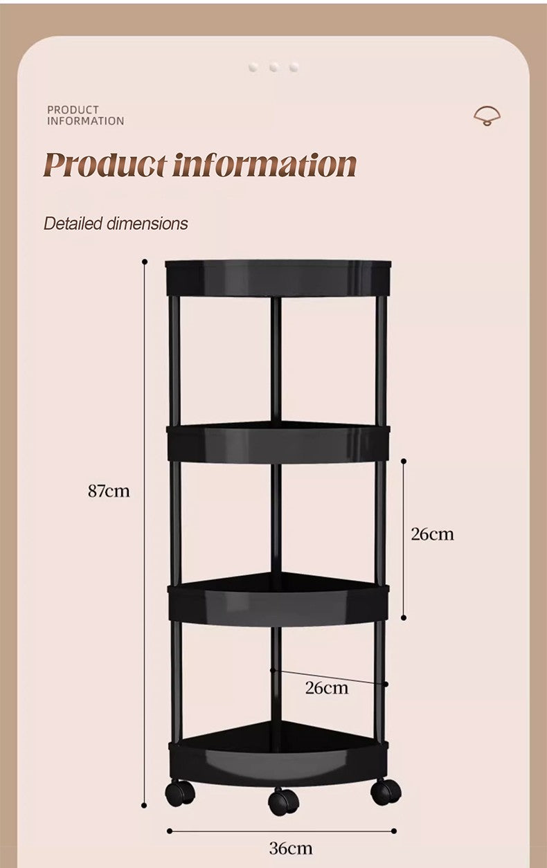 Carrinho de Armazenamento para Banheiro com Rodas, Rack de Armazenamento para Cozinha, Sala de Estar, Alta Capacidade de Carga, Acessórios para Casa