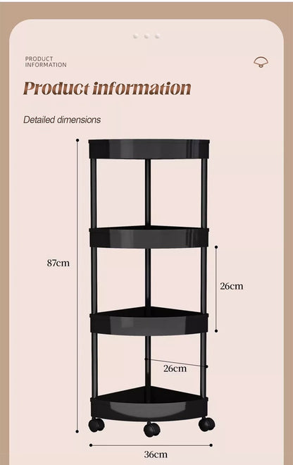Carrinho de Armazenamento para Banheiro com Rodas, Rack de Armazenamento para Cozinha, Sala de Estar, Alta Capacidade de Carga, Acessórios para Casa