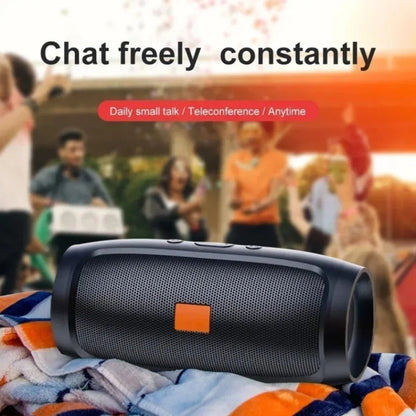 XIKCU Portable Dual Bluetooth Speaker Stereo Outdoor Tfusb Playback Fm Voice Broadcasting Portable Subwoofer 50 Wireless Speaker
