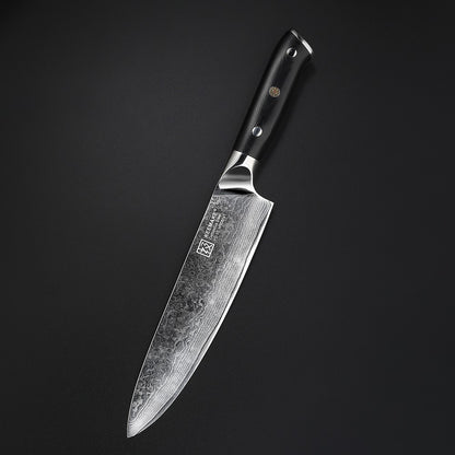 Conjunto de Facas de Cozinha KEEMAKE Design Faca de Utilidade Japonesa para Chef Faca de Corte de Aço Damasco de Alto Carbono para Vegetais e Carnes
