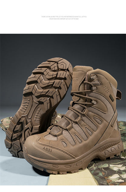 High Top Waterproof Men's Tactical Boots Hiking Shoes Large Size 47 Outdoor Sneakers Hiking Boots Non Slip Motorcycle Boots Men