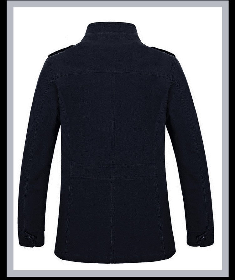 Oversize Men's Jackets Coat Male Trench Coat 5XL 6XL Spring Autumn Solid Cotton Casual Long Jacket Men Clothing Outerwear AF5806