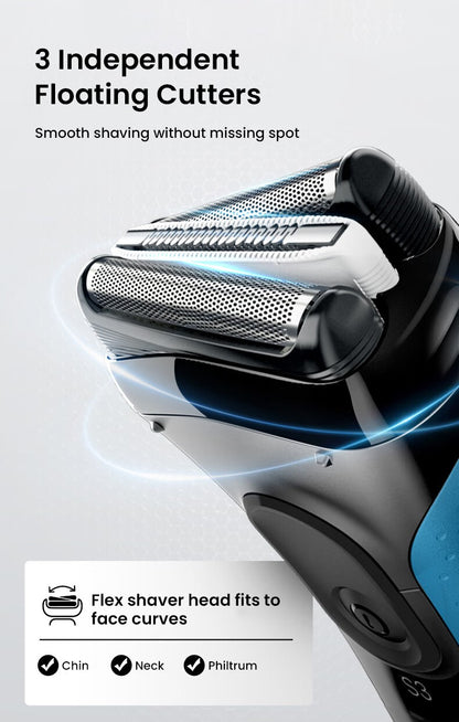 Braun Electric Shaver 3 Series ProSkin 3040S 3010S Reciprocating Shaver For Men Shaving Machine With Trimmer 100-240v