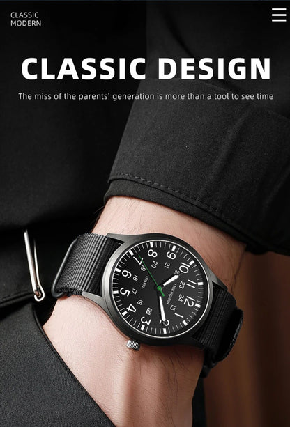 LIGE Top Brand Luxury Men Quartz Watch Date Nylon Leather Waterproof Luminous Military Sports Watches For Men relogios masculino