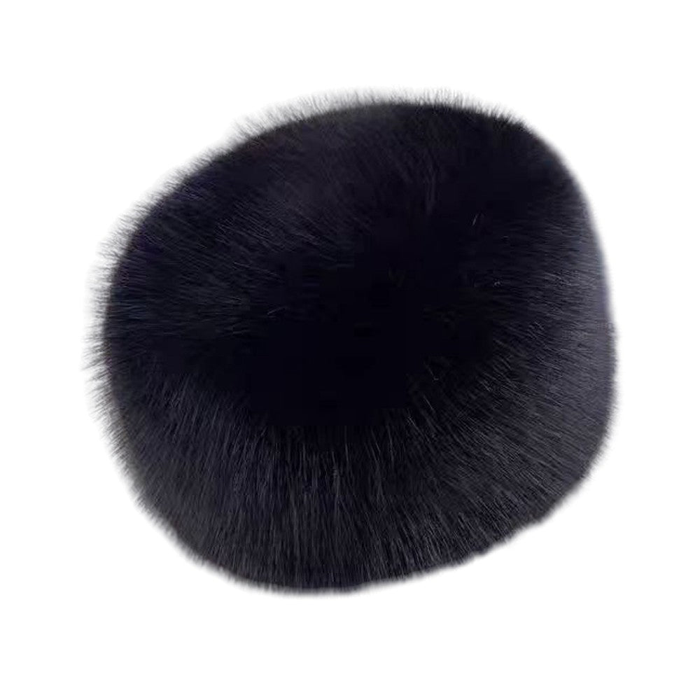New Fluffy Fur Women's Winter Hat Winter Snow Ski Cap Female Faux Fur Thick Warm Windproof Hat Russian Hat Mink Fisherman's Hat