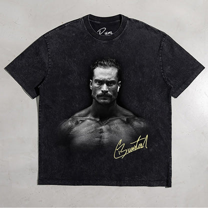 CBUM Workout Tshirt Gym Bodybuilding Men Clothing Oversized Sportwear Cotton US Sized Men Washed T-Shirts
