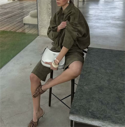 Women Lapel Zipper Solid Jacket Long Sleeve Autumn Winter Fashion Bomber Coat 2025 New In Retro Street Coats Lady Casual Jackets