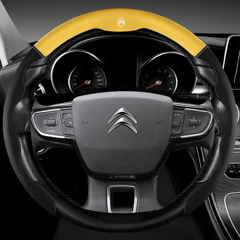 ABS Leather Car Steering Wheel Cover For Citroen C1 C2 C3 C4 C5 C6 C4L Berlingo Picasso Aircross Sega Ely See Auto Accessories