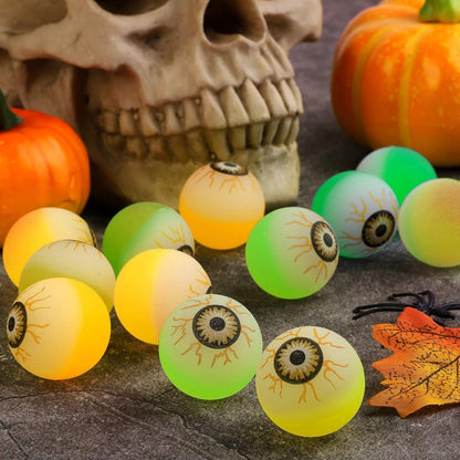 10 Pieces Halloween Bouncing Balls Glow in The Dark Bouncing Eyeballs Halloween Theme Eyeballs for Halloween Favor Supplies