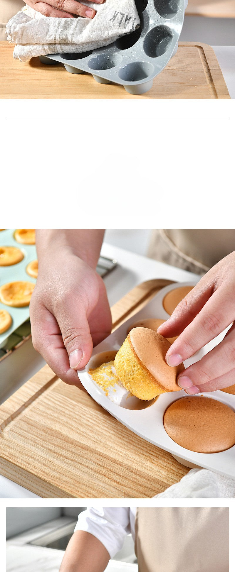 12/24 Holes Silicone Baking Mold for Baking 3D Bakeware Chocolate Round Sphere Mold Cupcake Pan Cake DIY Muffin Kitchen Tools