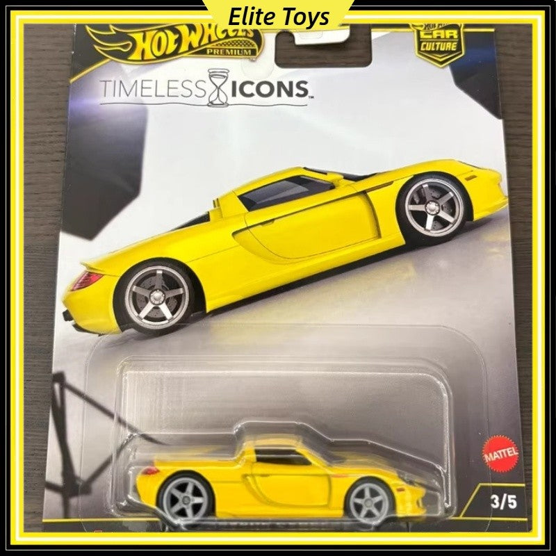 Hot Wheels Premium Car Culture Porsche Carrera GT Timeless Icons #3 Veículo de Brinquedo Colecionável de Metal Fundido na Escala 1/64 Original