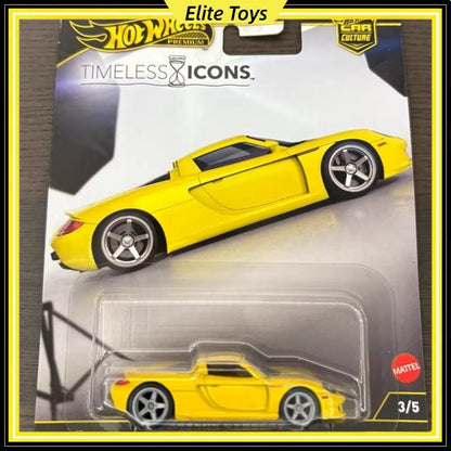 Hot Wheels Premium Car Culture Porsche Carrera GT Timeless Icons #3 Veículo de Brinquedo Colecionável de Metal Fundido na Escala 1/64 Original