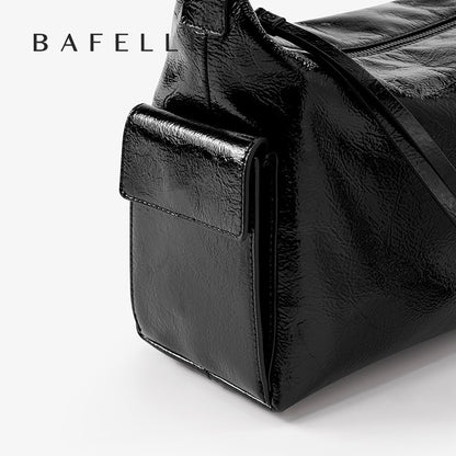 BAFELLI 2025 NEW WOMEN'S CASUAL TOTE BAG UNISEX LARGE SHOULDER GENUINE LEATHER DESIGNER LUXURY BRAND CROSSBODY BAGS FASHION