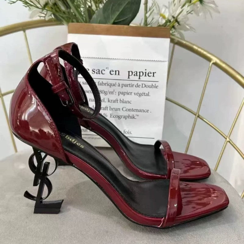 New High Heel Shoes Fashion Slip-on Women's High Heels Pumps Summer Solid Office and Career Sexy Pointed Toe Heeled Sandals