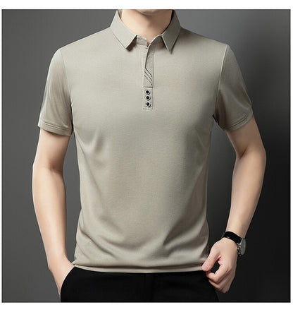 High quality short sleeve men's POLO shirt summer fashionable stripe design soft golf top comfortable ventilate casual T-shirt