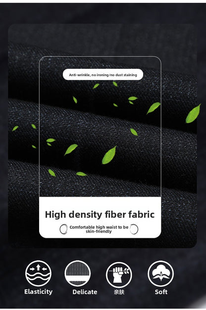 Top Quality 100% Cotton New Brand Casual Fashion Business Straight Long Dress Pants High Waist Trousers Men's Clothing