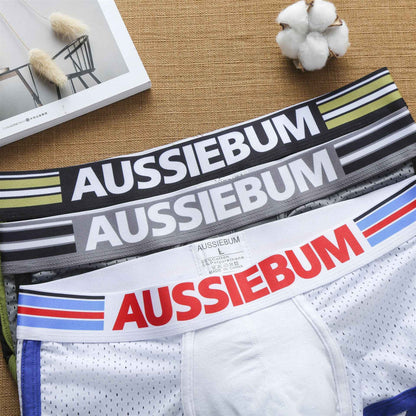 Men's boxers pure cotton mesh fashionable youth underwear student underpants