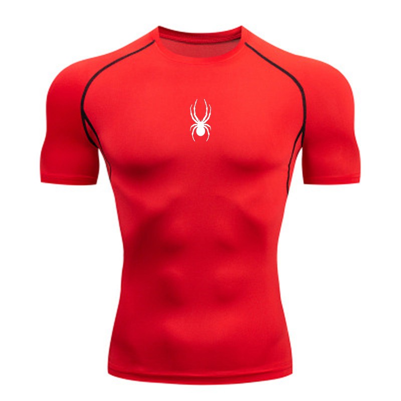 Men Sport T-Shirt Spider Quick Dry Bodybuilding Running Shirt Compression Tops Gym T Shirt Men Fitness Tight Tees Rashgard