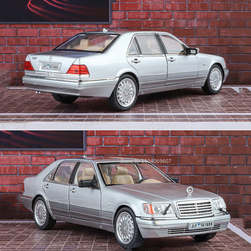 1:24 W140 Miniatura de Brinquedo Modelos de Carro Liga Fundido Som Luz 6 Portas Abertas Puxar para Trás Pneus de Borracha Modelos de Veículos para Meninos Presentes