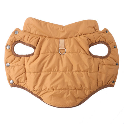 Jaqueta Corta-vento para Cães Pequenos e Médios Outono Inverno Quente com Argola em D Roupas para Filhotes de Chihuahua Schnauzer Fantasia de Lã para Animais de Estimação