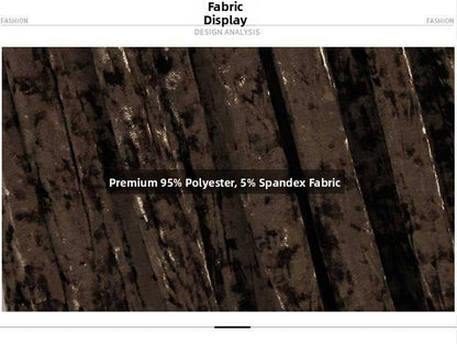 Plus Size Plus Size Women's Velvet Pleated A- Line Midi Skirt Autumn Winter Slimming Half-length Versatile Fashionable Commut...