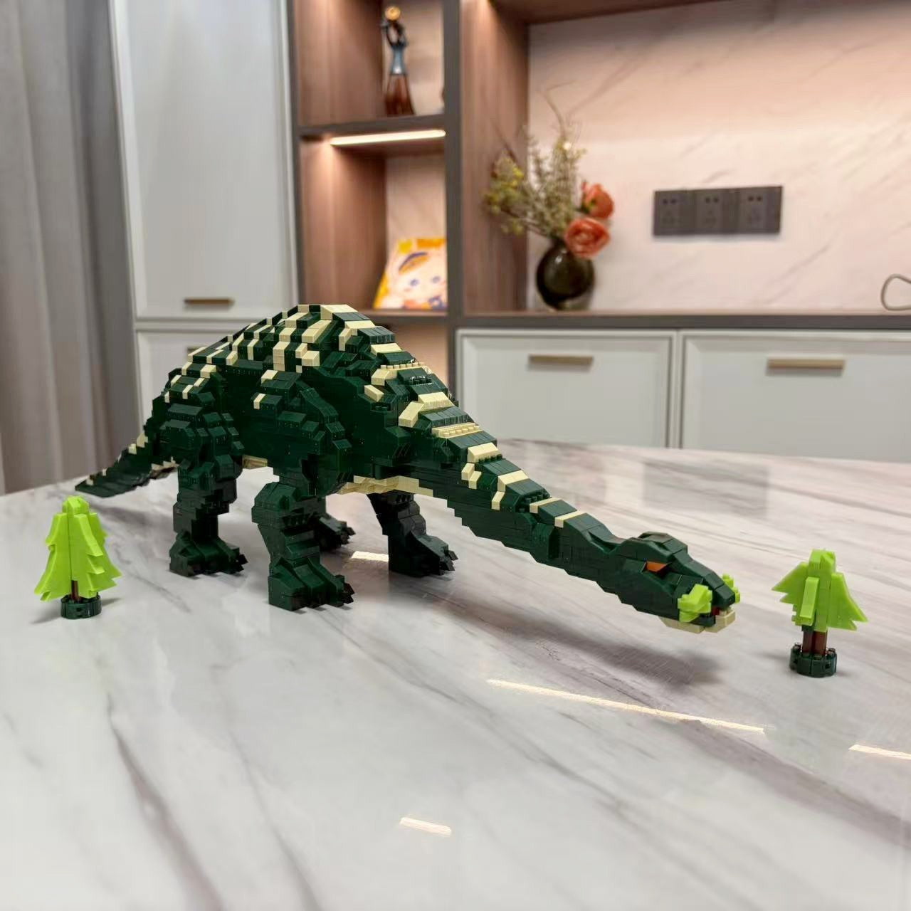 KNEW BUILT Brinquedos de Blocos de Montar Micro Mini Estegossauro T-rex - Crie um Mundo de Dinossauros, Presente de Festival para Crianças, Brinquedo de Montagem DIY Quebra-cabeça