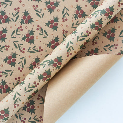 Fold Retro Kraft Gift Wrapping Paper Worldmap Christmas Gift Paper Newspaper Craft Valentine's Day Birthday Gift RegularPaper