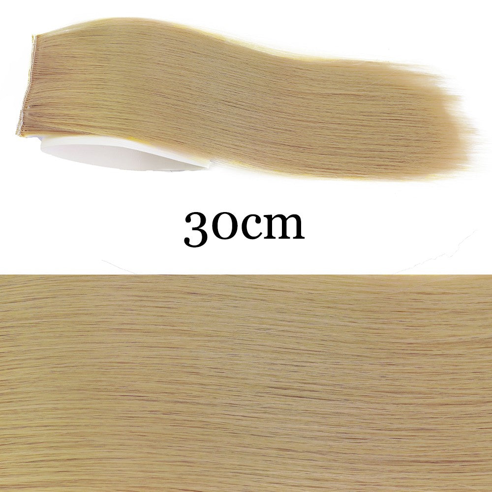 MERISI HAIR Apliques de Cabelo Sintético Liso Invisível com 2 Presilhas, Aumento de Volume, Extensões de Cabelo, Cobertura Lateral Superior