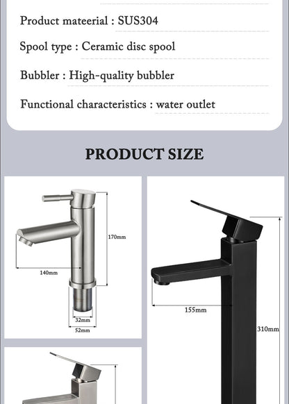 Bathroom Faucets Hot and Cold Mixer Faucets Vanity Bathroom Kitchen Deck Mounted Bathroom Sink Faucets?hose not include?