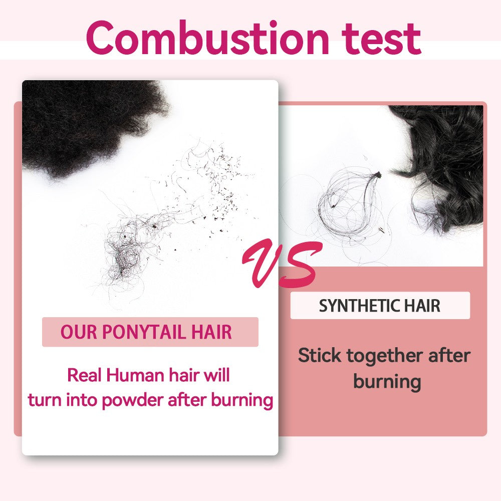 Coques de cabelo afro encaracolado crespo chignon de cabelo humano rabo de cavalo afro encaracolado com cordão rabo de cavalo crespo cabelo humano Remy para mulheres negras