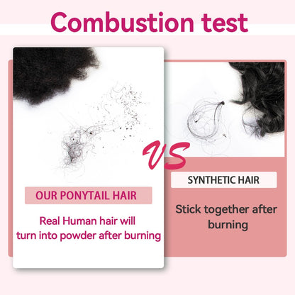 Coques de cabelo afro encaracolado crespo chignon de cabelo humano rabo de cavalo afro encaracolado com cordão rabo de cavalo crespo cabelo humano Remy para mulheres negras