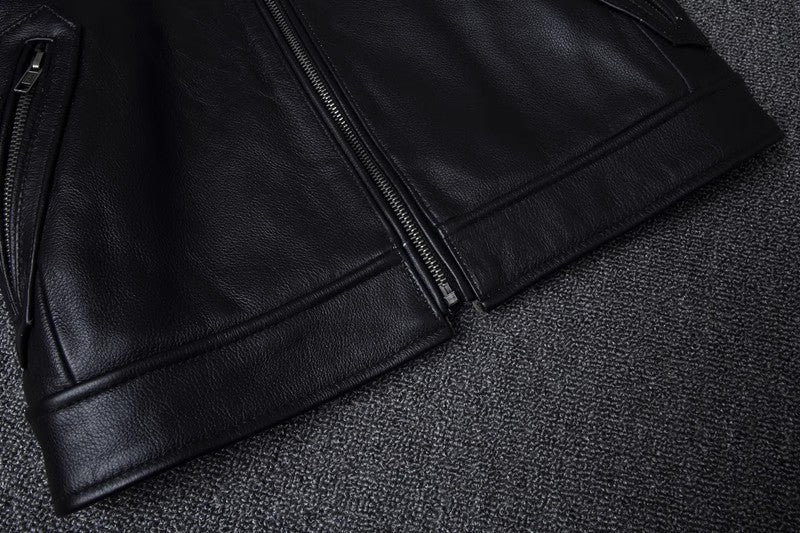 YR!Wholesales.Plus size.Men Classic casual leather jacket.super sales origin natural cowhide coat.slim short leather cloth