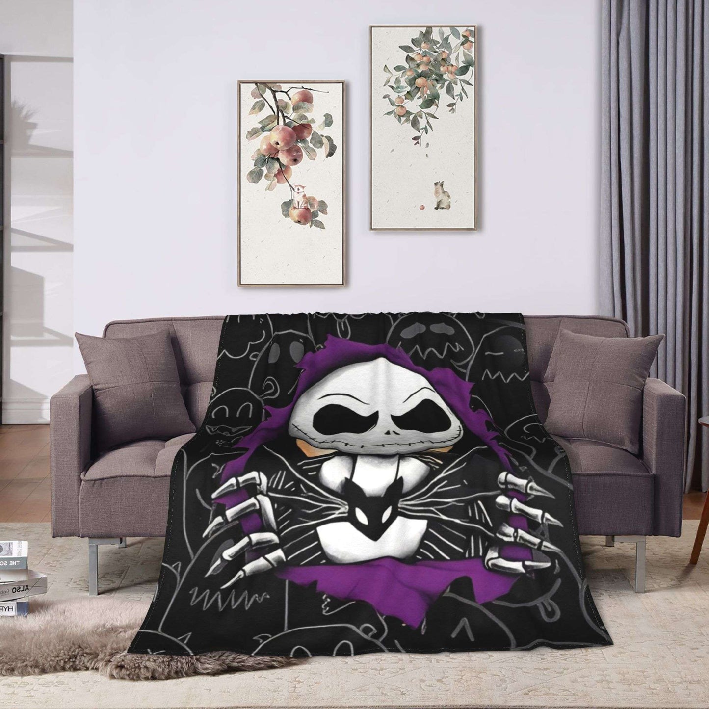 Nightmare Before Christmas Jack Cartoon Blanket Quality Soft  Throw Blanket Autumn Camping Couch Bed Graphic Bedspread