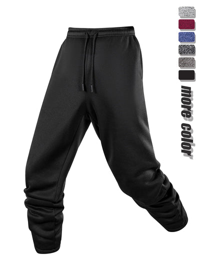 Calça Esportiva Jogging Masculina Calça de Moletom Casual Diária Cor Sólida Outono Calça Jogger de Cintura Elástica Calça Comprida de Treino Masculina