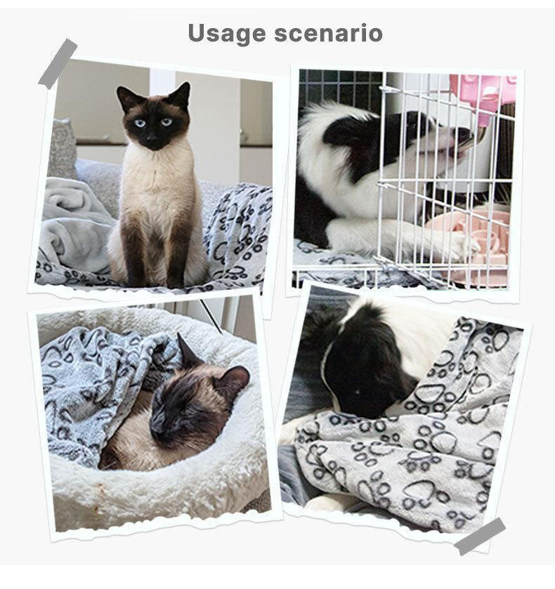 2 Peças Macia Fofa Manta para Pets de Alta Qualidade Desenho Animado Bonito Pata Tapete para Cães Gatos Quente e Confortável