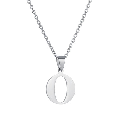 Colar de Aço Inoxidável com Pingente de Nome Letras A-Z do Alfabeto, Colares Minimalistas Iniciais para Homens e Mulheres, Presentes de Moda no Atacado