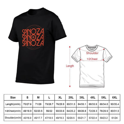 Spinoza T-Shirt t shirts for man graphic tees black cotton t-shirt plain for man package man t shirt luxury T-Shirt