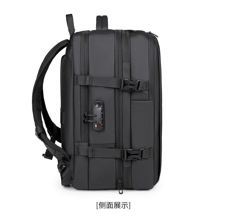 Mochila Masculina Nova a Vácuo Mochila de Compressão Multifuncional para Computador Bolsa de Viagem Expansível de Grande Capacidade