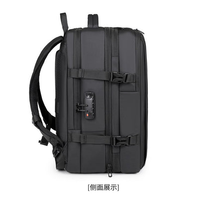 Mochila Masculina Nova a Vácuo Mochila de Compressão Multifuncional para Computador Bolsa de Viagem Expansível de Grande Capacidade