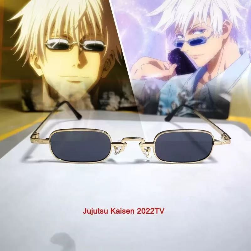 Satoru Gojo Cosplay Patch Glasses Anime Jujutsu Kaisen Cosplay Accessories Gojo Half Face Mask Masquerade Halloween Party Custom