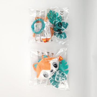 Baby Toy Cartoon Animal Stuffed Hanging Rattle Toys Baby Bed Crib Car Seat Travel Stroller Soft Plush Toys with Wind Chimes Gift