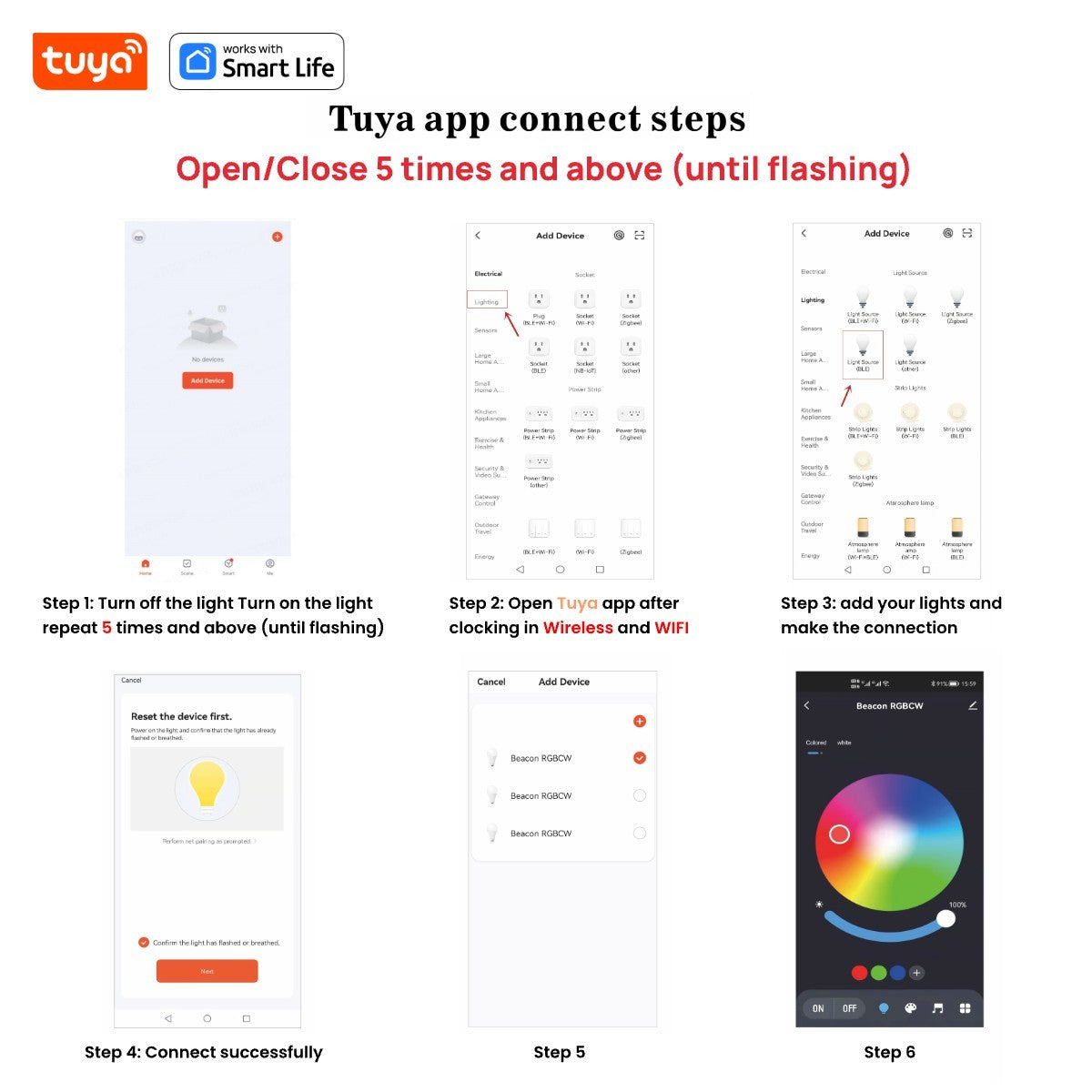 Bluetooth Remote Control LED Night Light Bulb E27 RGB 220V 15W Dimmable LED Lamp For Bedroom Decor Work With Tuya Smart Life APP