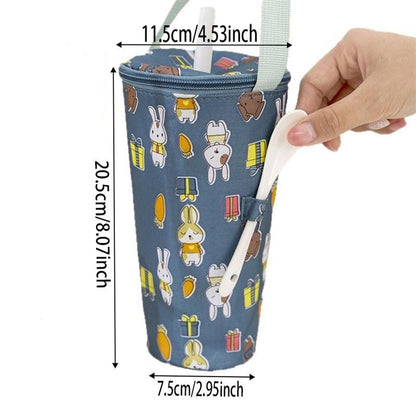 Baby Milk Bottle Insulation Bags Cartoon Portable Waterproof Feeding Bottle Thermal Bag Milk Warmer Cooler Stroller Hang Bags