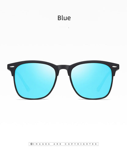 New Polarized Sunglasses Women Black Plastic Full Frame Square Sun Glasses Men Out Door Sun Eyewear Fashionable Eyeglass Uv400