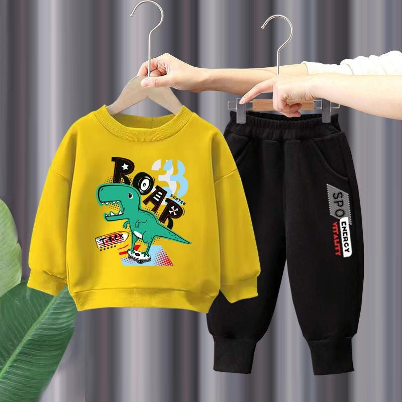 Autumn Baby Boy Clothes Dinosaur Printed T-shirts and Pants 2 Pieces Set Children Girls Casual Top Bottom Outfits Tracksuits