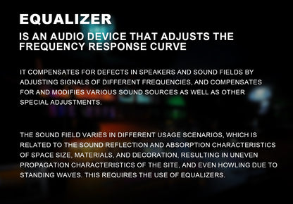 EQ31SUB Digital Equalizer 31 Stage Tuner Professional Stage Performance Noise Reduction Audio Processing