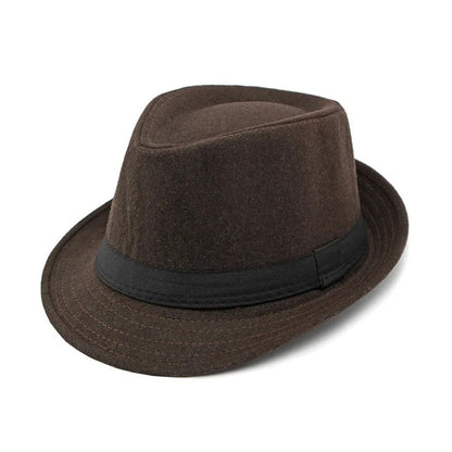 Chapéu de Lã para Casamento Primavera Verão para Homens de Meia-Idade, Casal, Moda Outono Inverno, Festa Xadrez, Design de Luxo, Chapéu Jazz Fedora para Mulheres